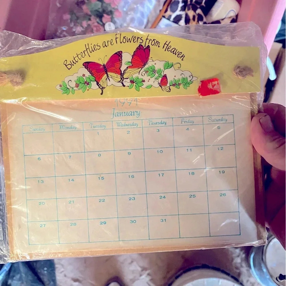 Vintage 1991 Wall Calendar - Saddle Finish brand new - April 1991​​